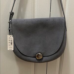 Madewell Suede Gray Shoulder Bag